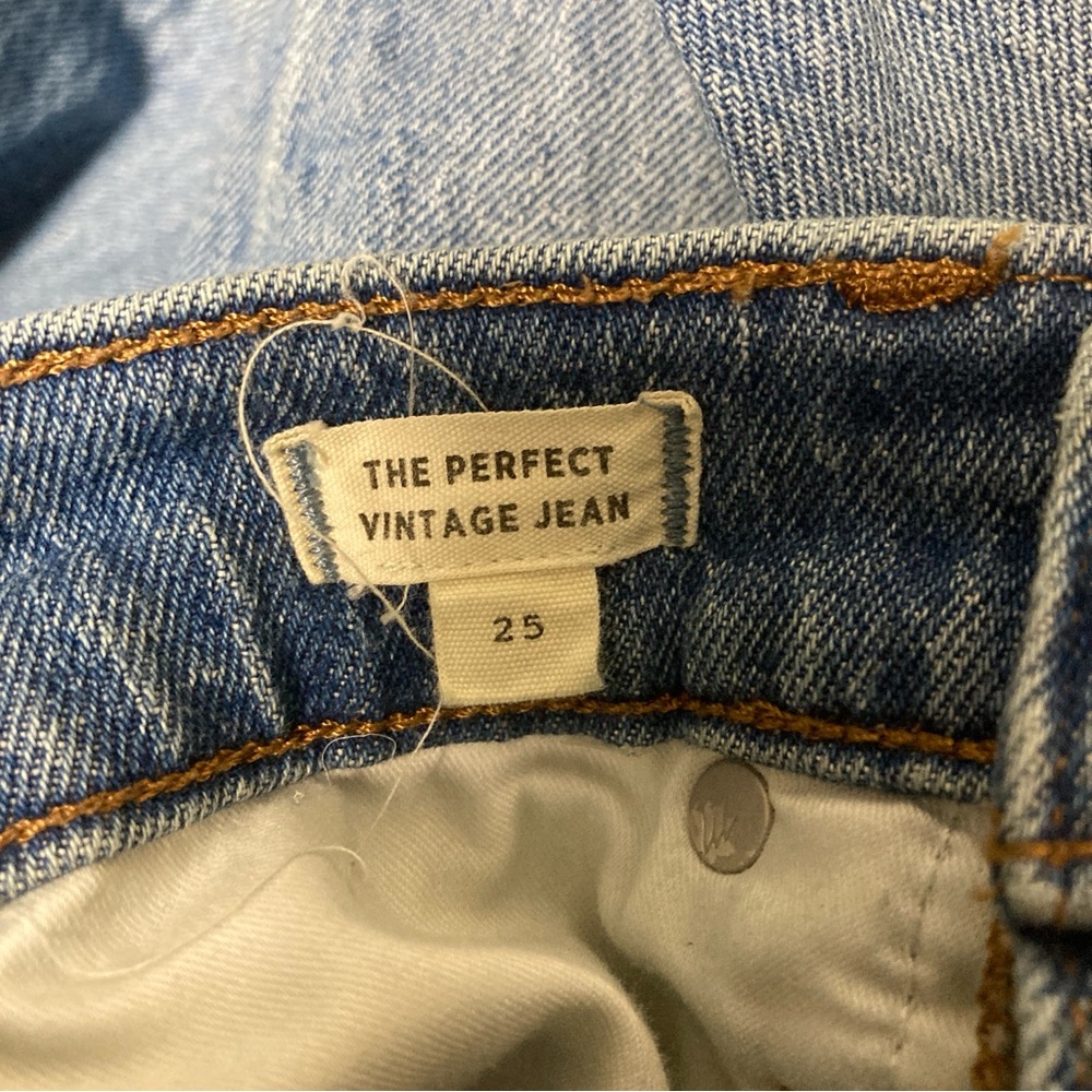 Madewell Women’s Blue Ankle Cropped Jeans Distressed Details Sz 25 - Picture 15 of 16